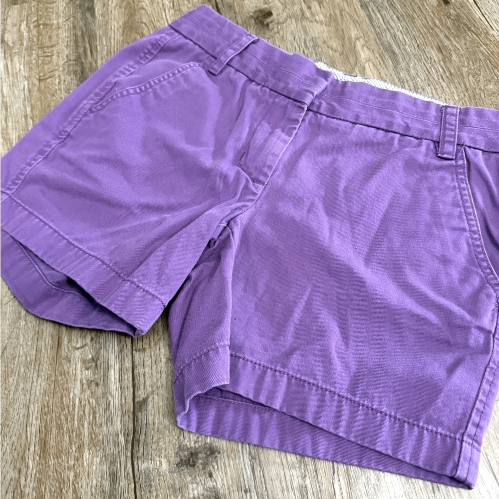 J. Crew • Purple Low Rise Chino Shorts